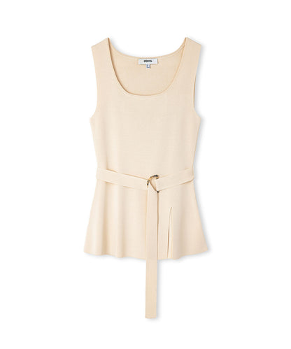Belted Knit Top