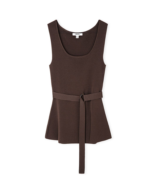 Belted Knit Top