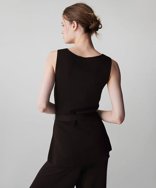 Belted Knit Top