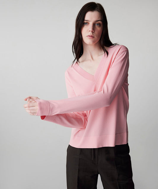 V-Neck Basic Knit Top