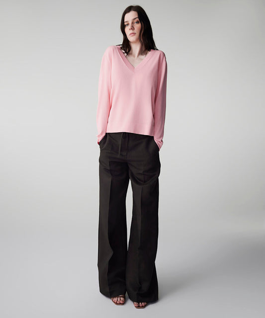 V-Neck Basic Knit Top