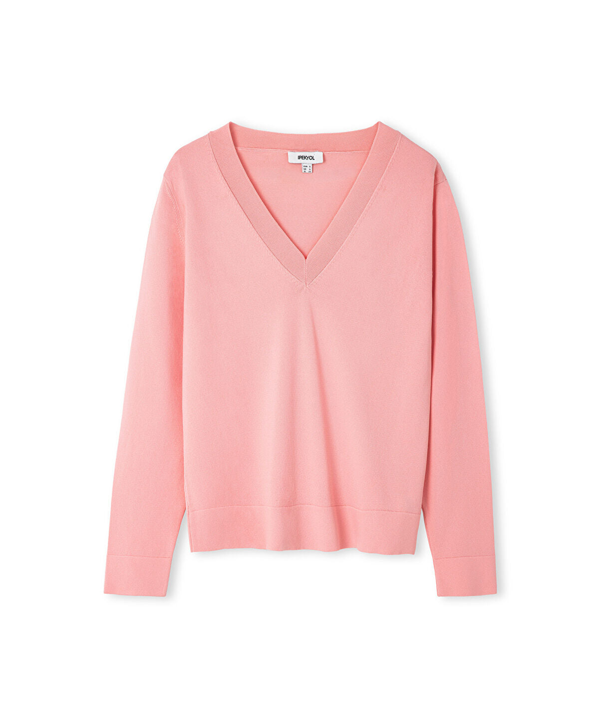 Zoomed V-Neck Basic Knit Top
