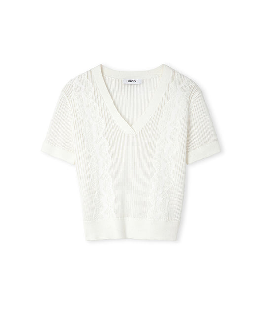 Emboridered Knit Top