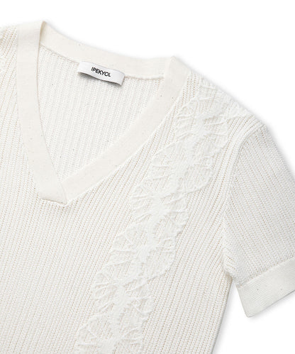 Emboridered Knit Top