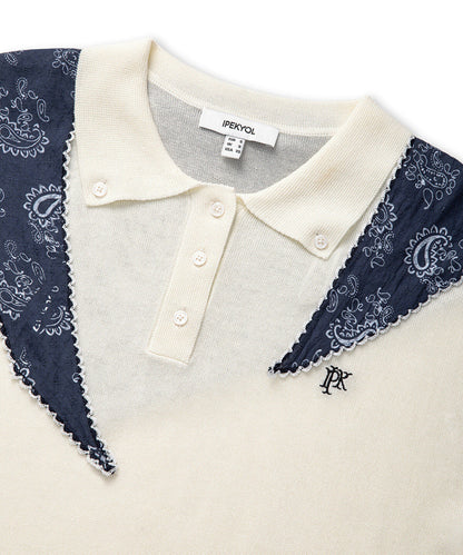 Knit Top with Scarf