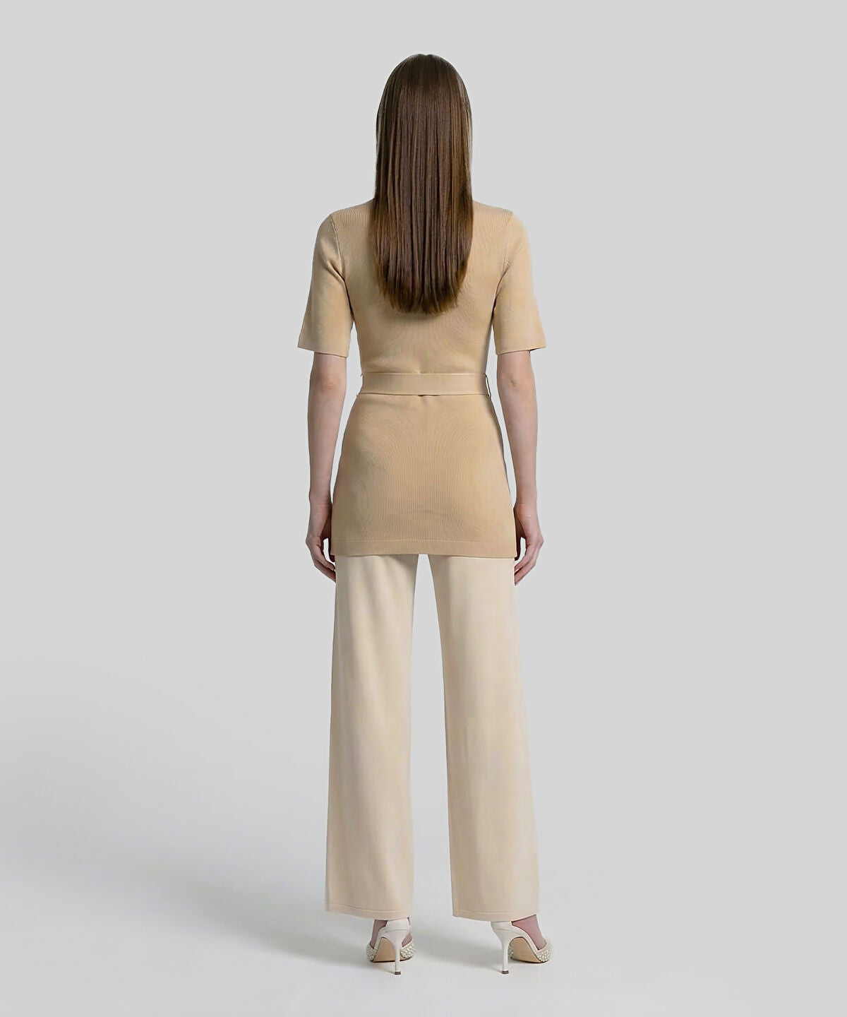 Zoomed Belted Knit Top