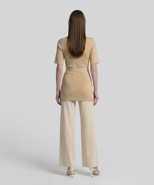 Belted Knit Top