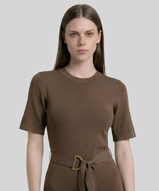 Belted Knit Top