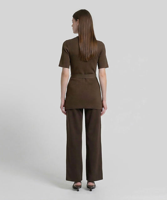 Belted Knit Top
