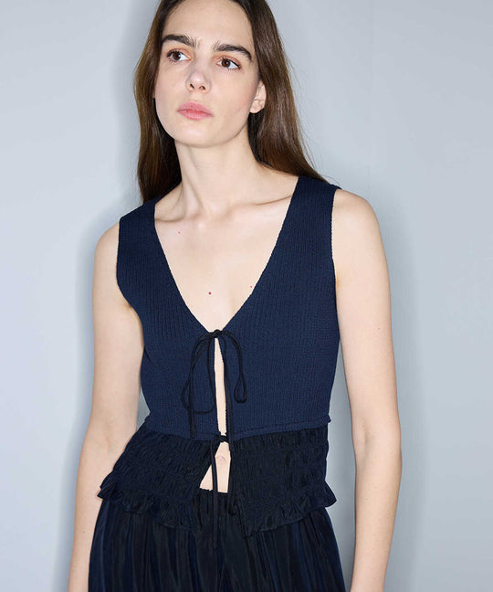 Mixed Knit Top