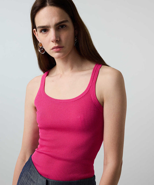 Ribbed Slim-Fit Knit Top