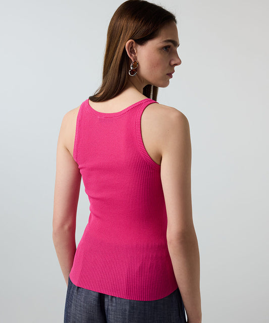Ribbed Slim-Fit Knit Top