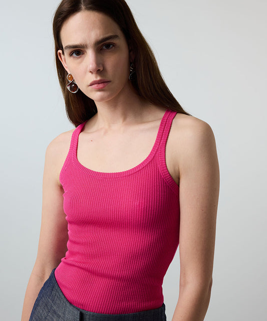 Ribbed Slim-Fit Knit Top