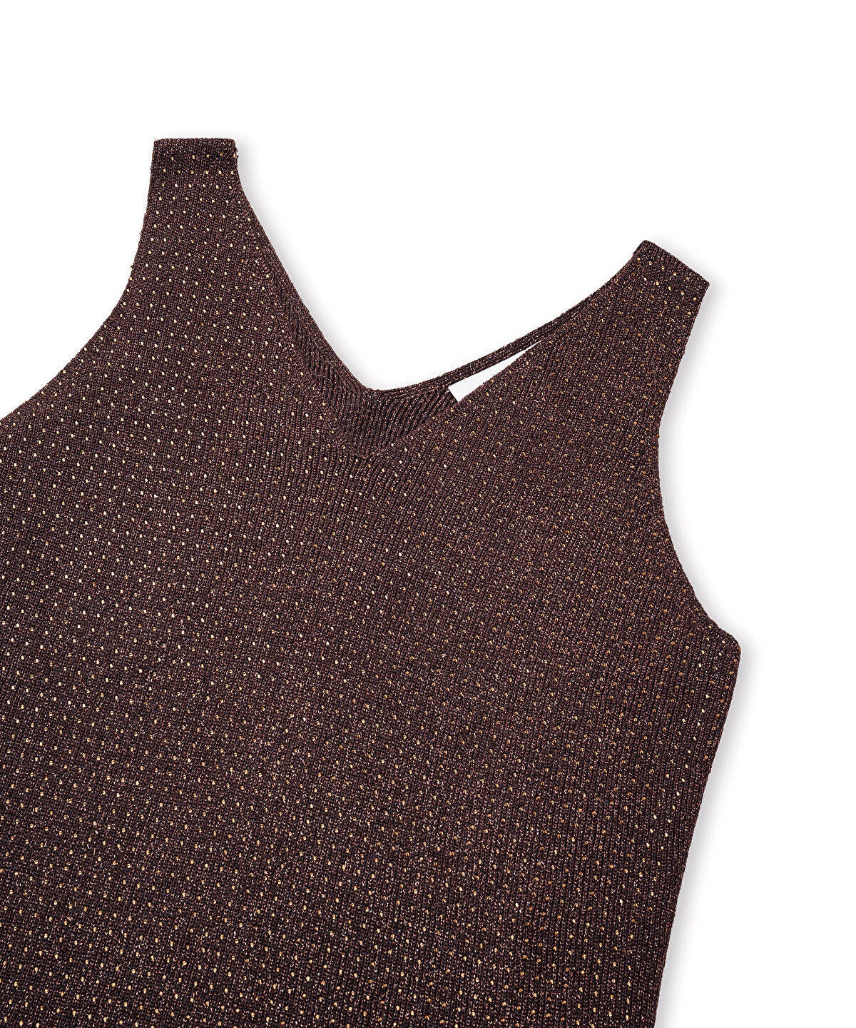 Zoomed Lurex Knit Top with Rhinestones