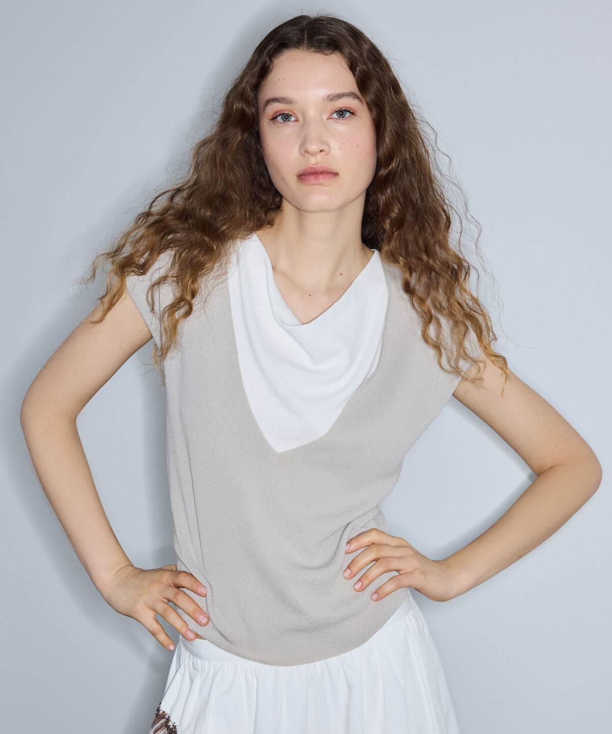 Zoomed Color-Block Knit Top