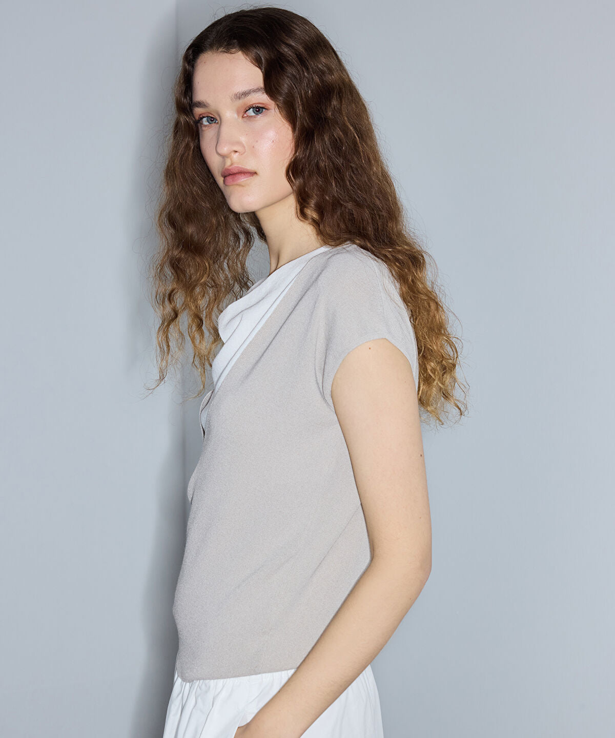 Zoomed Color-Block Knit Top
