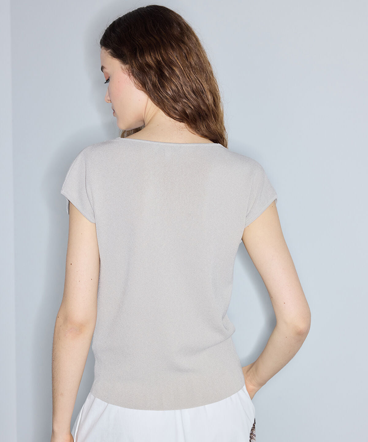 Zoomed Color-Block Knit Top