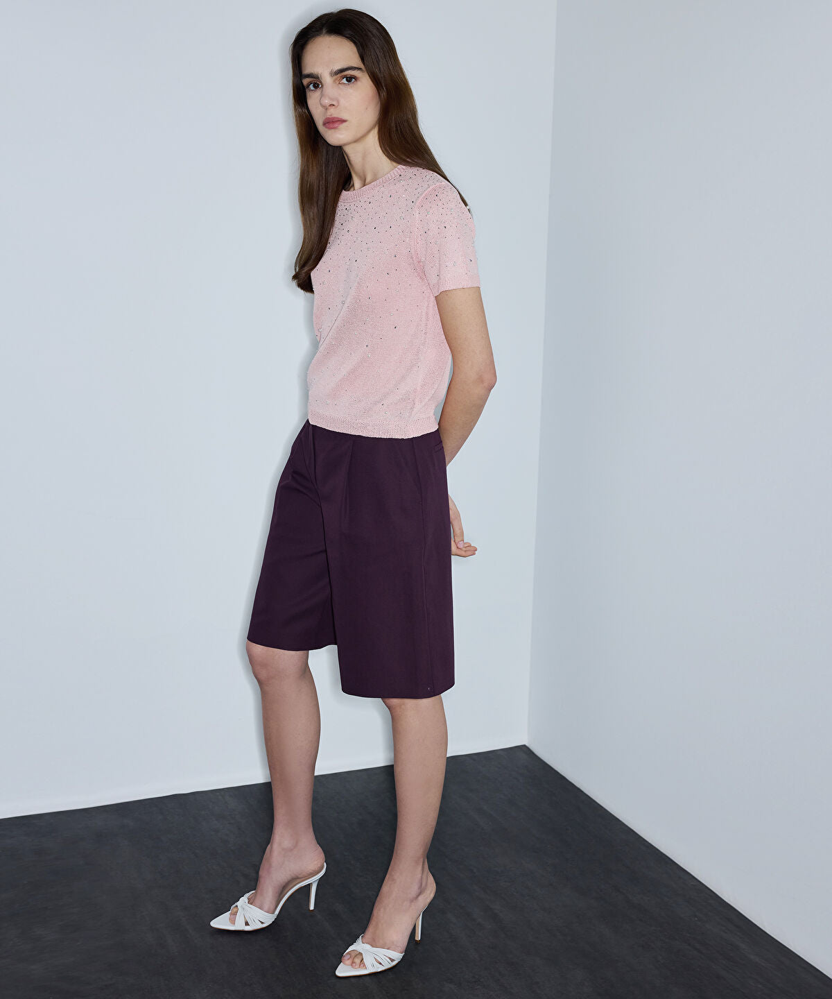 Zoomed Embellished Knit Top