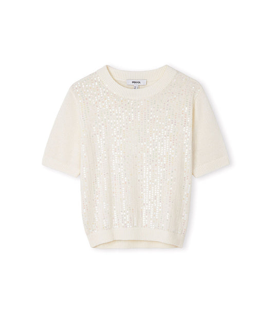 Sequinned Knit Top