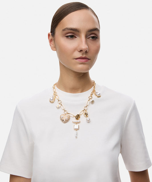 Multi-Charm Chain Necklace