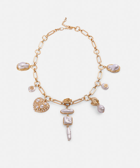Multi-Charm Chain Necklace