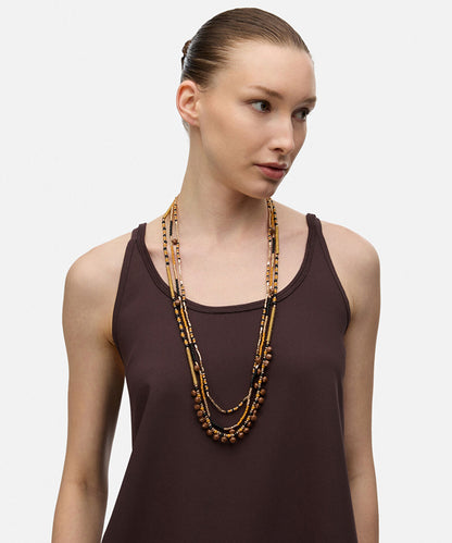 Mixed Beaded Long Necklace Set