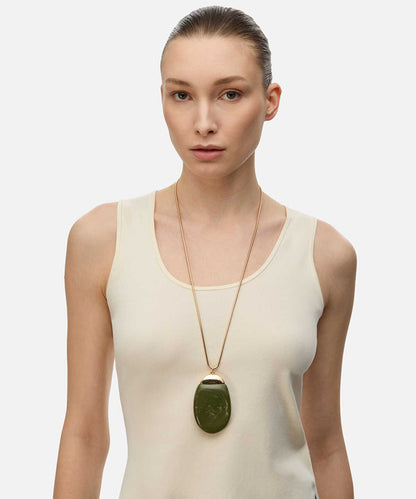 Resin Pendant Long Necklace