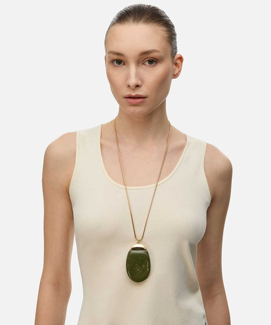 Resin Pendant Long Necklace