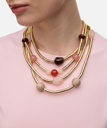 Multi Strand Mixed Bead Necklace
