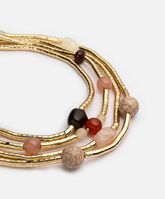Multi Strand Mixed Bead Necklace