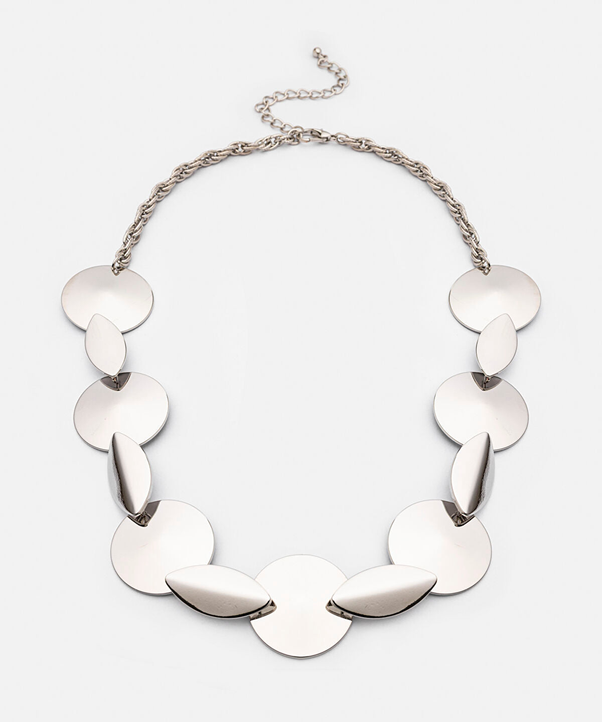 Mixed Form Metal Necklace