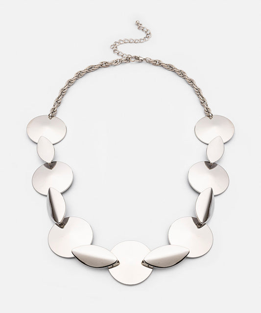 Mixed Form Metal Necklace