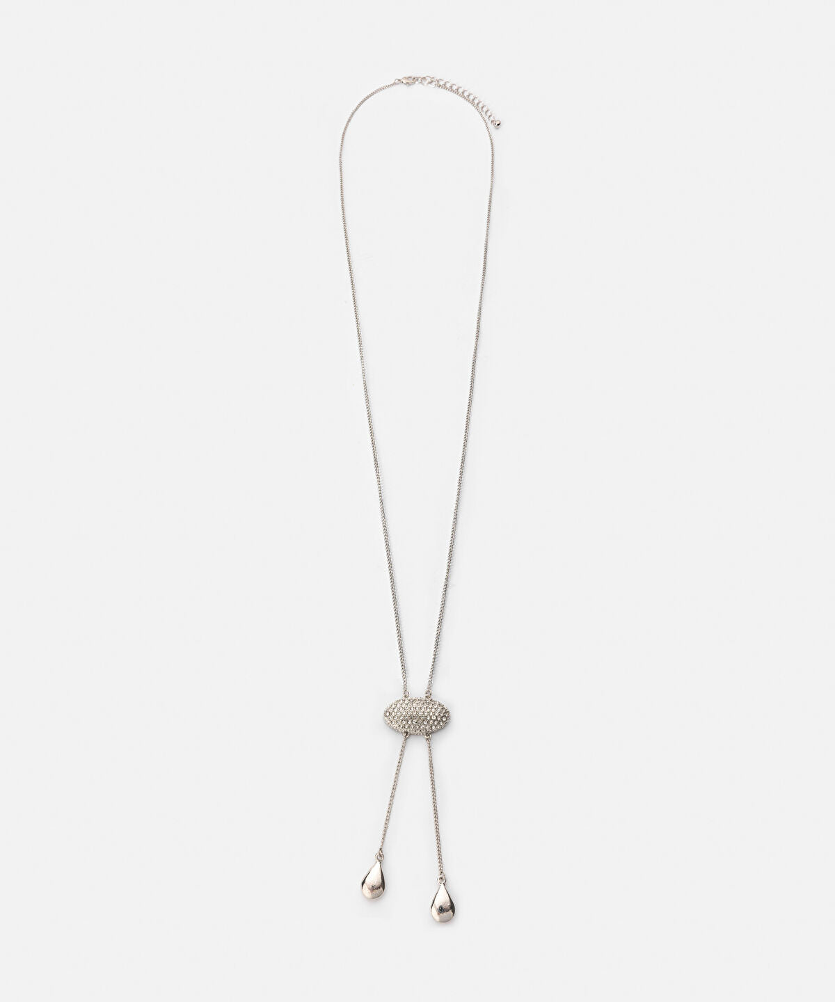 Zoomed Rhinestone Drop Necklace