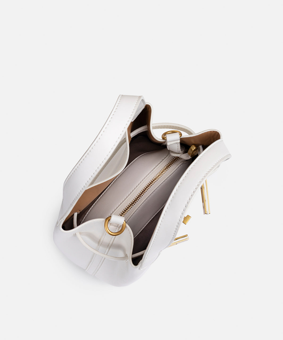 Zoomed Leather-Effect Bag