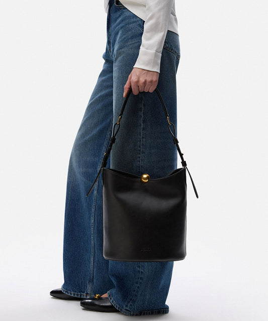 Leather-Effect Bag with Buckle