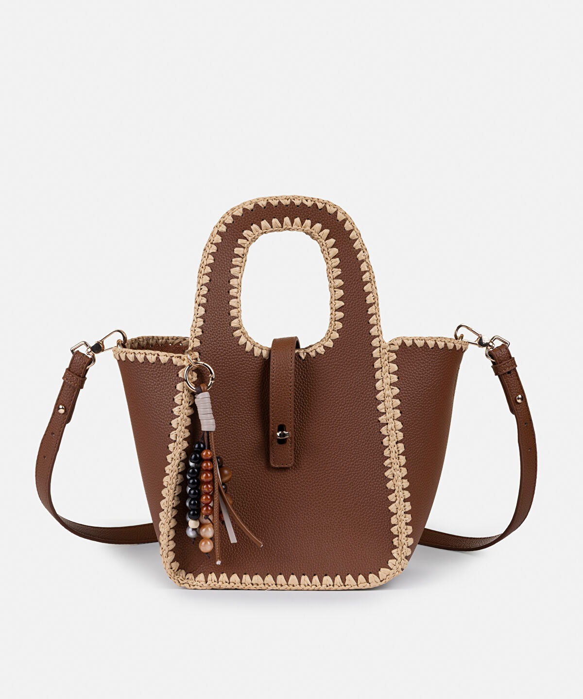 Zoomed Contrast Stitch Bag