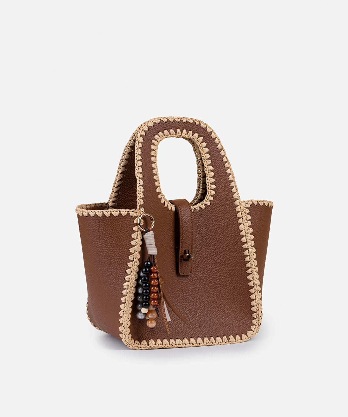 Zoomed Contrast Stitch Bag