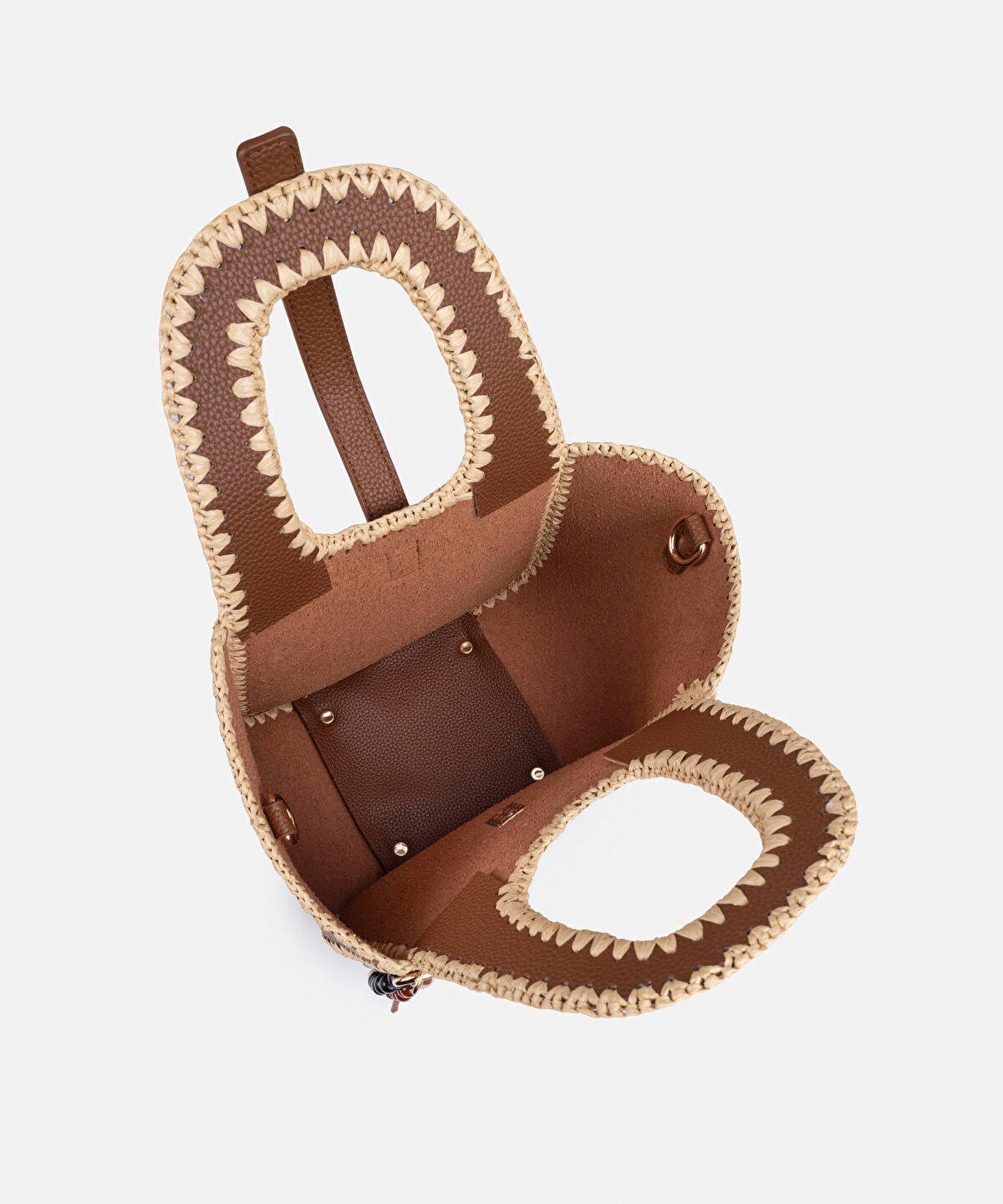 Zoomed Contrast Stitch Bag