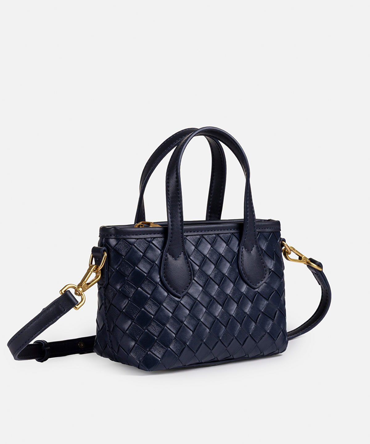 Zoomed Lattice Top Handle Bag