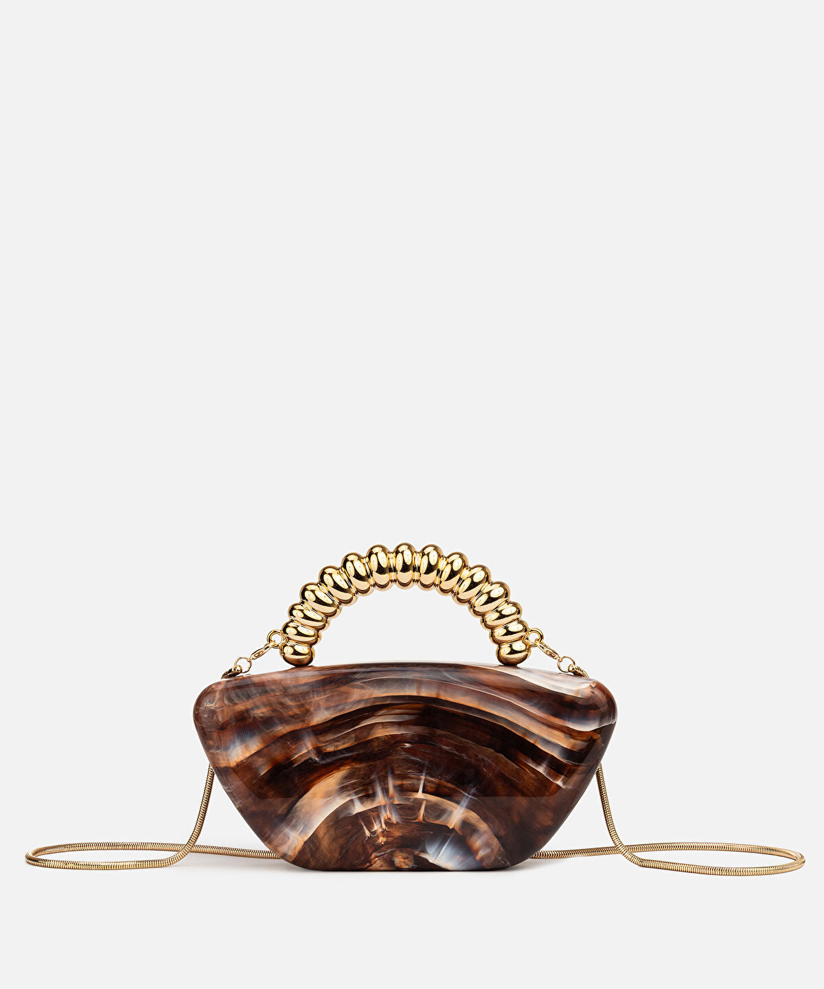 Zoomed Acrylic Top Handle Bag
