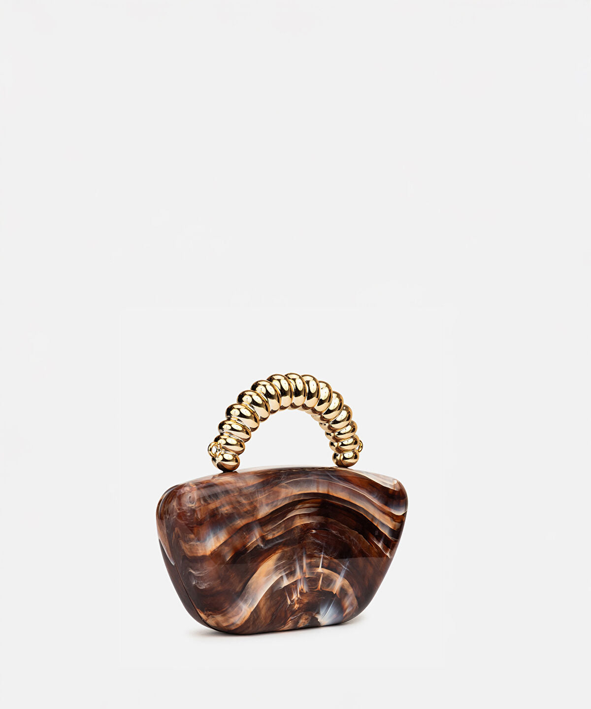 Zoomed Acrylic Top Handle Bag