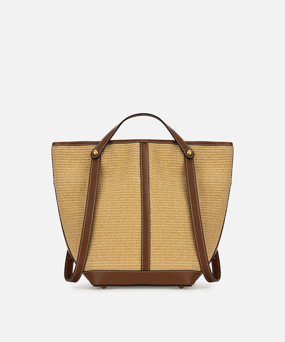Straw Effect Double Strap Bag