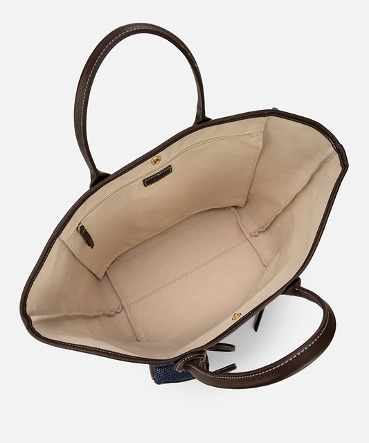 Colorblock Bag with Mini Pouch