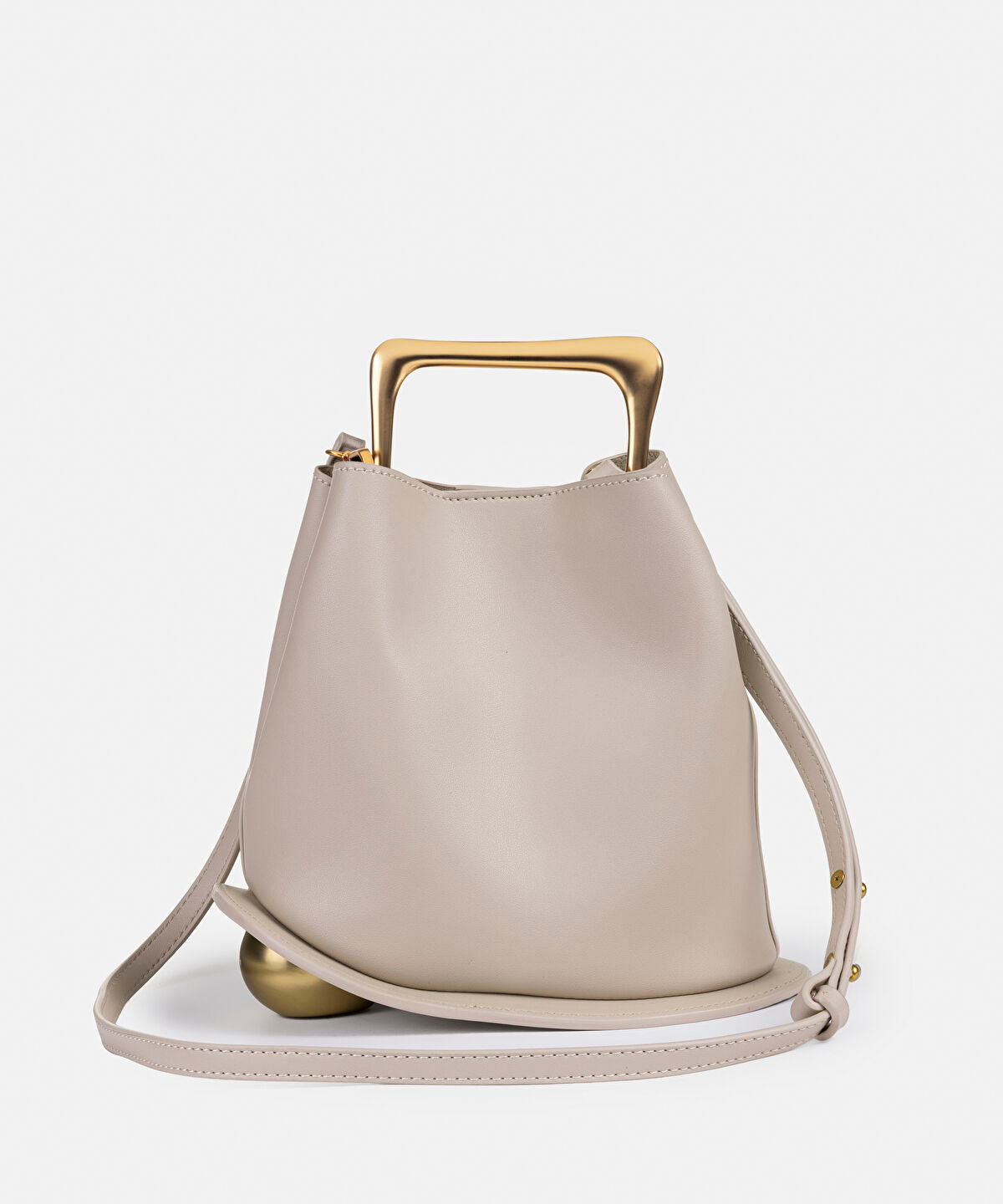 Leather-Effect Top Handle Bag