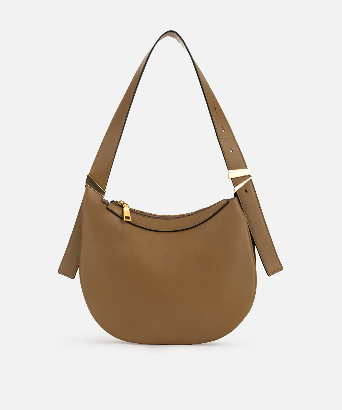 Oval Leather Effect Bag