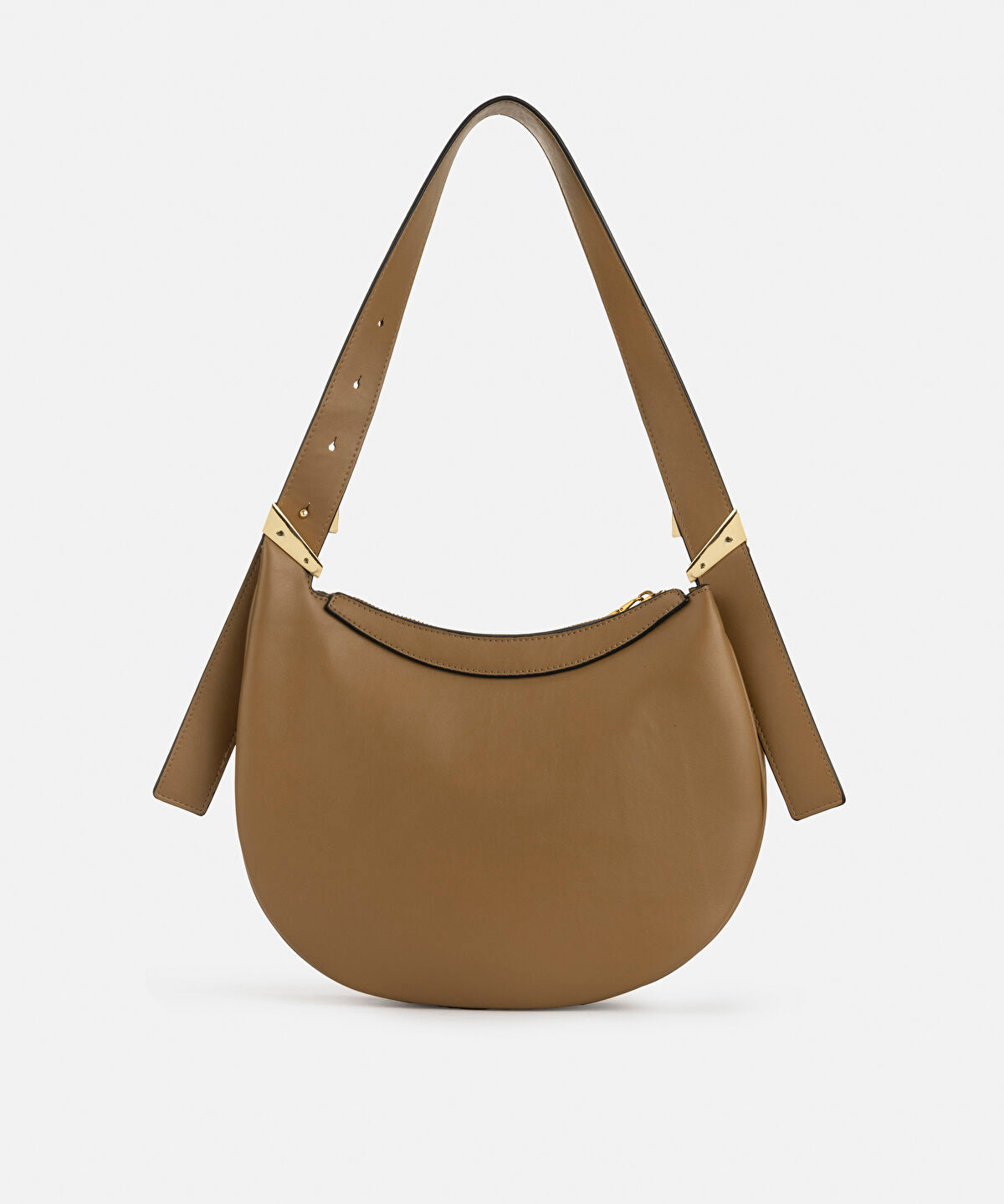 Oval Leather Effect Bag