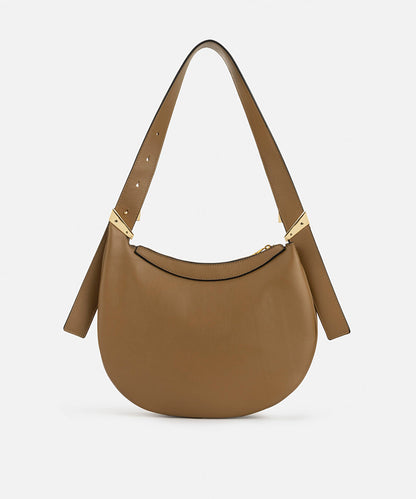 Oval Leather Effect Bag