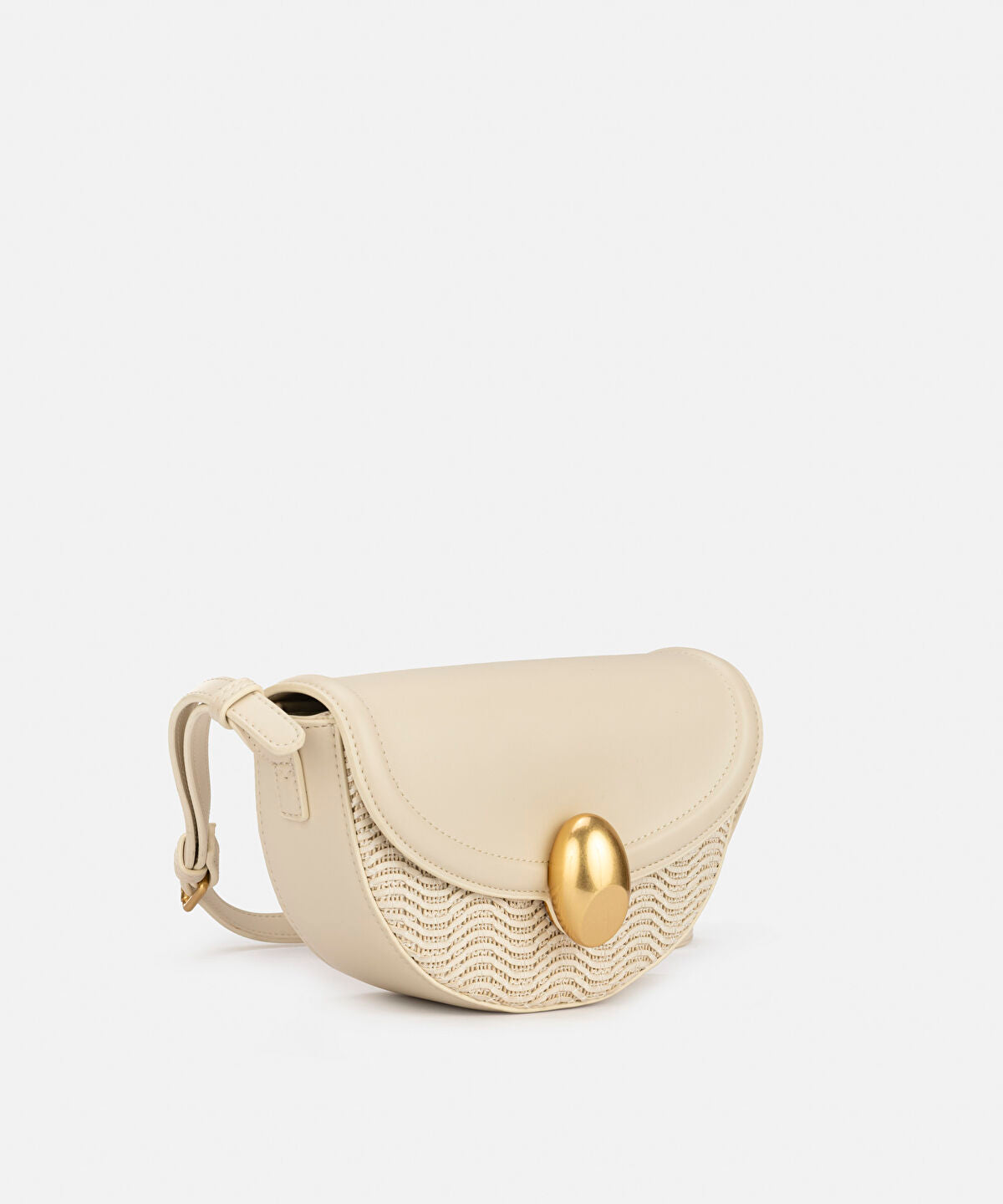 Zoomed Metal Buckle Contrast Texture Bag