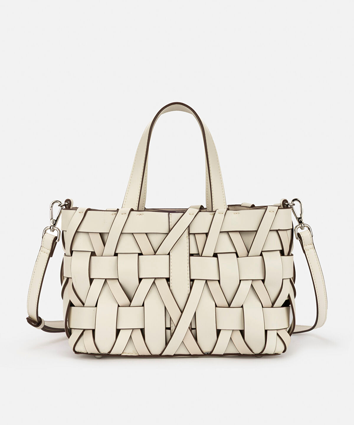 Zoomed Double Handle Woven Bag