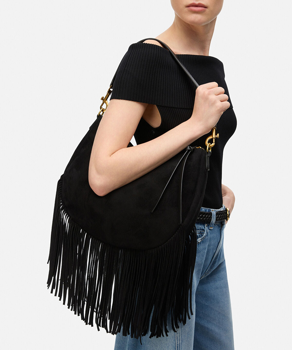Zoomed Tassel Trim Bag